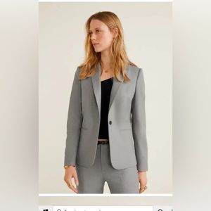 Mango Essential Structured Grey Blazer